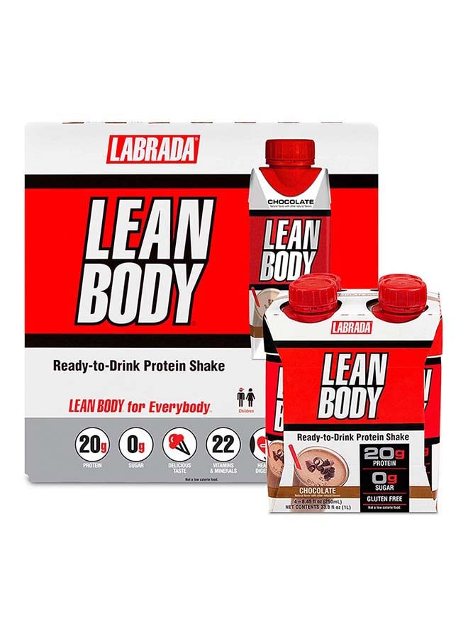 LABRADA 16-Piece Lean Body Ready To Drink Protein Shake-Chocolate - Image 1