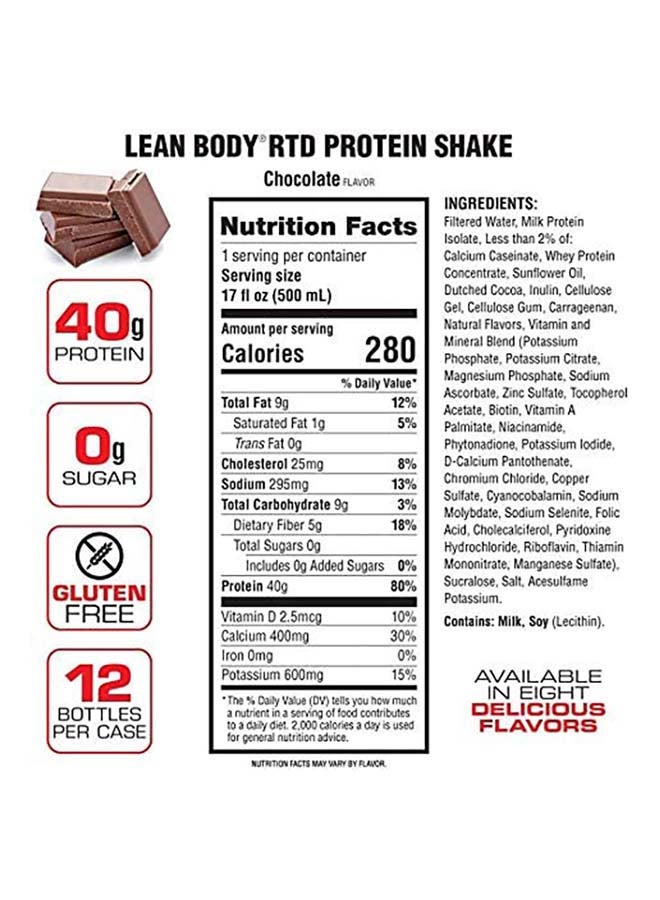LABRADA - Lean Body Ready To Drink Protein Shake Chocolate - Image 1