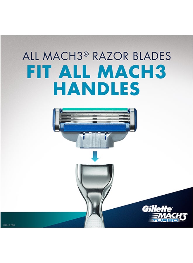 Mach3+ Razor Handle + 2 Blades Black/Silver
