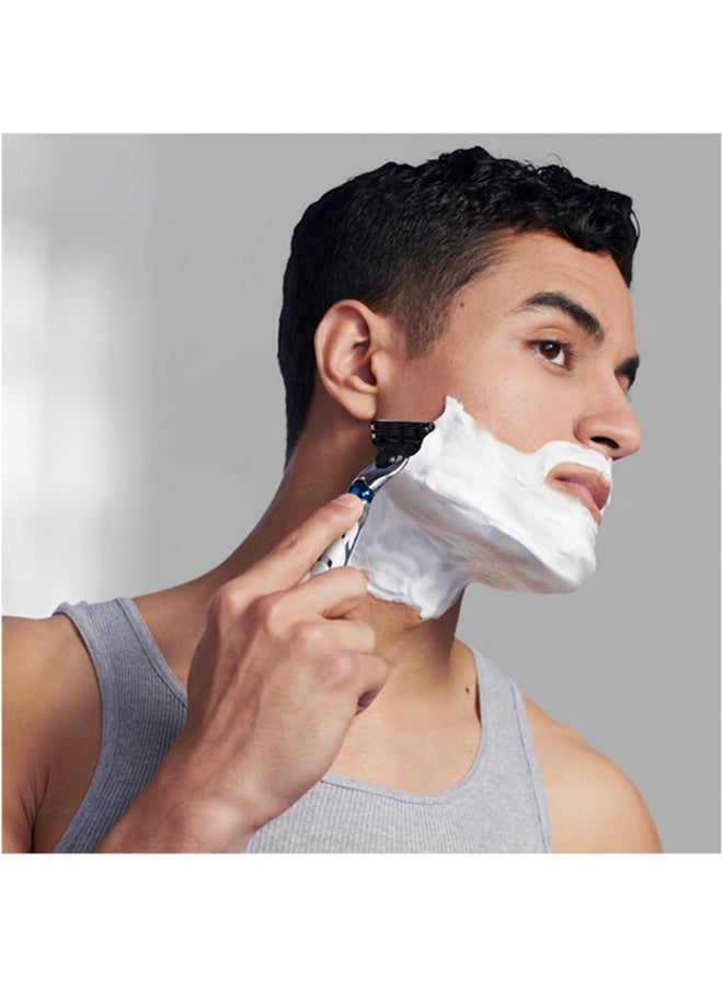 Gillette - Mach3 Turbo 3D Razor Handle + 2 Blades Silver/Blue - Image 1