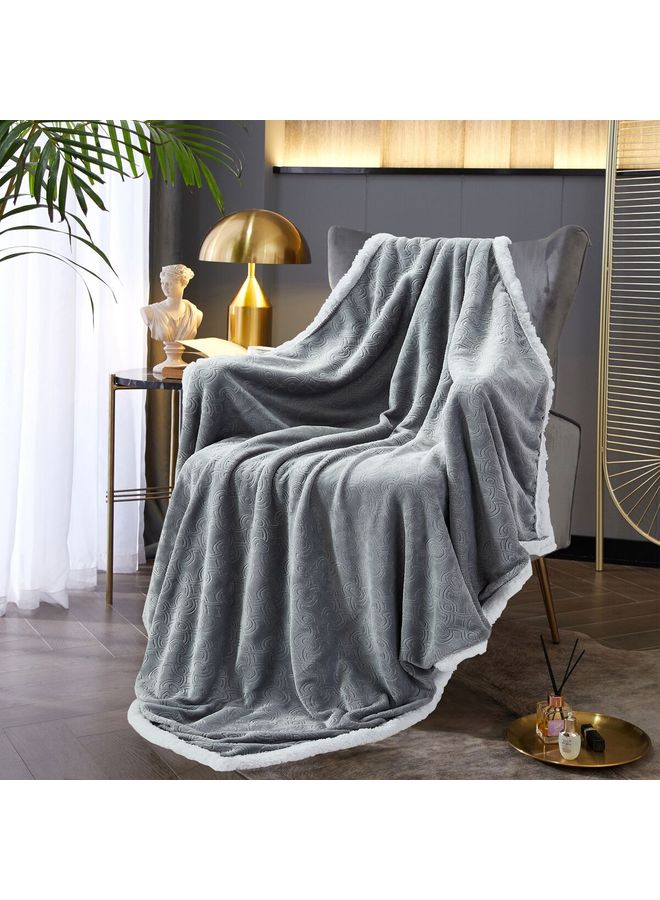 Single Size Blanket Fabric Grey 176 X 147cm