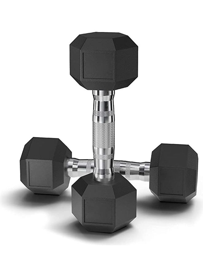 H PRO 2-Pieces Rubber Encased Hex Dumbbells Hand Weight 4kg  - Image 1
