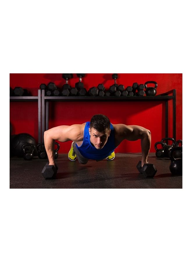H PRO 2-Pieces Rubber Encased Hex Dumbbells Hand Weight 4kg  - Image 4