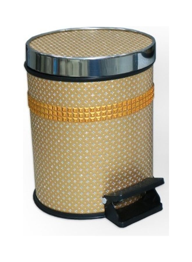 Generic Portable Pedal Trash Bin Gold 7Liters  - Image 1