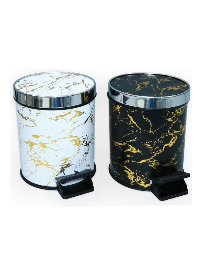 Generic Portable Pedal Trash Bin Black 7Liters  - Image 2
