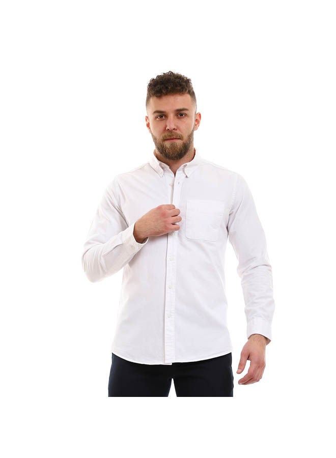 Andora Plain/Basic Long Sleeve Shirt For Men White  - Image 1