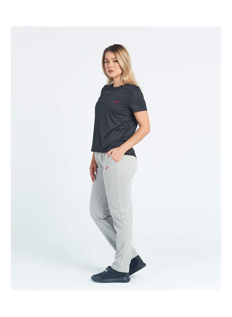 Mid-Rise Plain Basic Comfort Milton Jogger Light Grey
