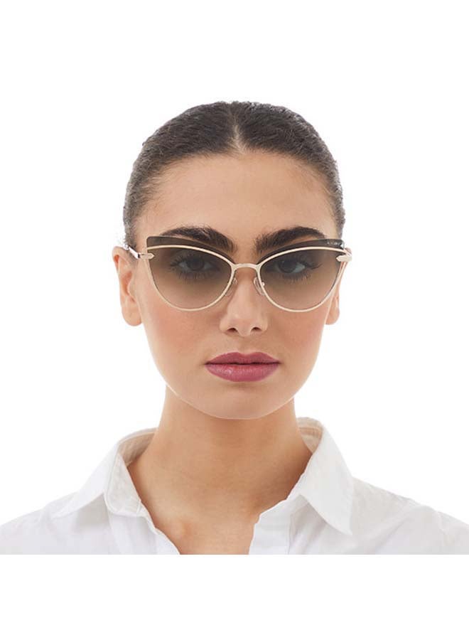 بلاك أوت نظارة شمسية ميدنايت بإطار كامل على شكل عين القطة - مقاس العدسة: 61 مم للنساء - Image 4