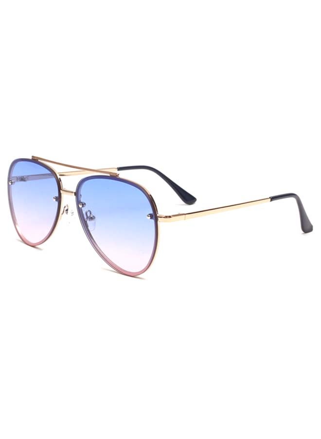 Blackout Women's GLAM Aviator Shape Full Rim Sunglasses - Lens Size: 61 mm  - Image 2