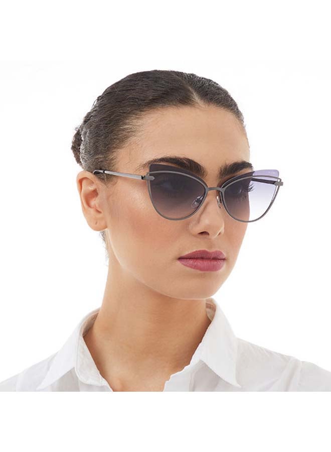 Blackout Women's MIDNIGHT Cat Eye Shape Full Rim Sunglasses - Lens Size: 61 mm  - Image 5