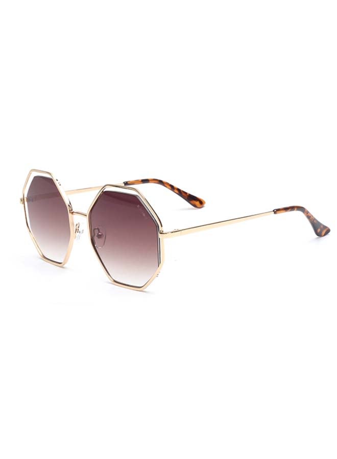 Blackout Women's INESSA Hexagon Shape Full Rim Sunglasses - Lens Size: 55 mm  - Image 2