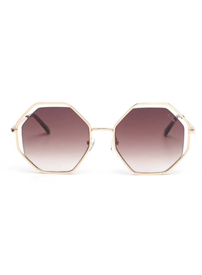 Blackout Women's INESSA Hexagon Shape Full Rim Sunglasses - Lens Size: 55 mm  - Image 1
