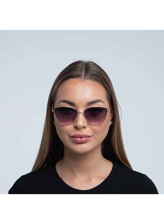 بلاك أوت نظارات شمسية من CELEB بتصميم عين القطة بحافة كاملة - مقاس العدسة: 59 مم - Image 4