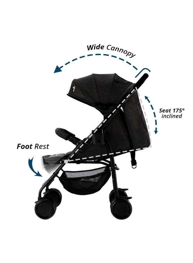 Trip Plus Stroller Extra Wide Stylish Canopy - Black - v1640160678/N48445397A_3