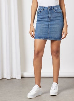 Casual Mini Denim Skirt Blue - v1640162218/N44920502V_1