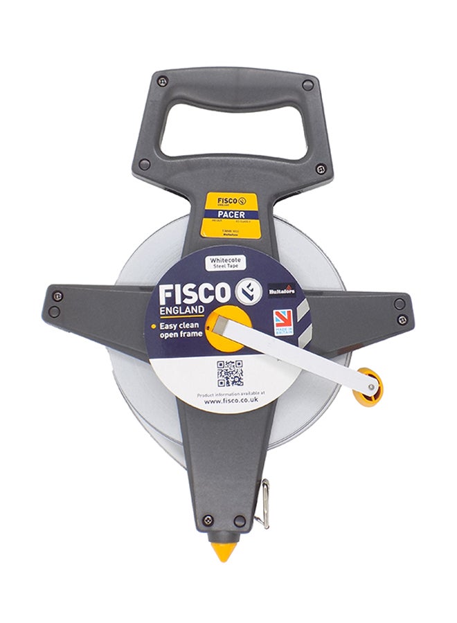 FISCO Measuring Tape Grey/Yellow/Silver 100meter  - Image 1