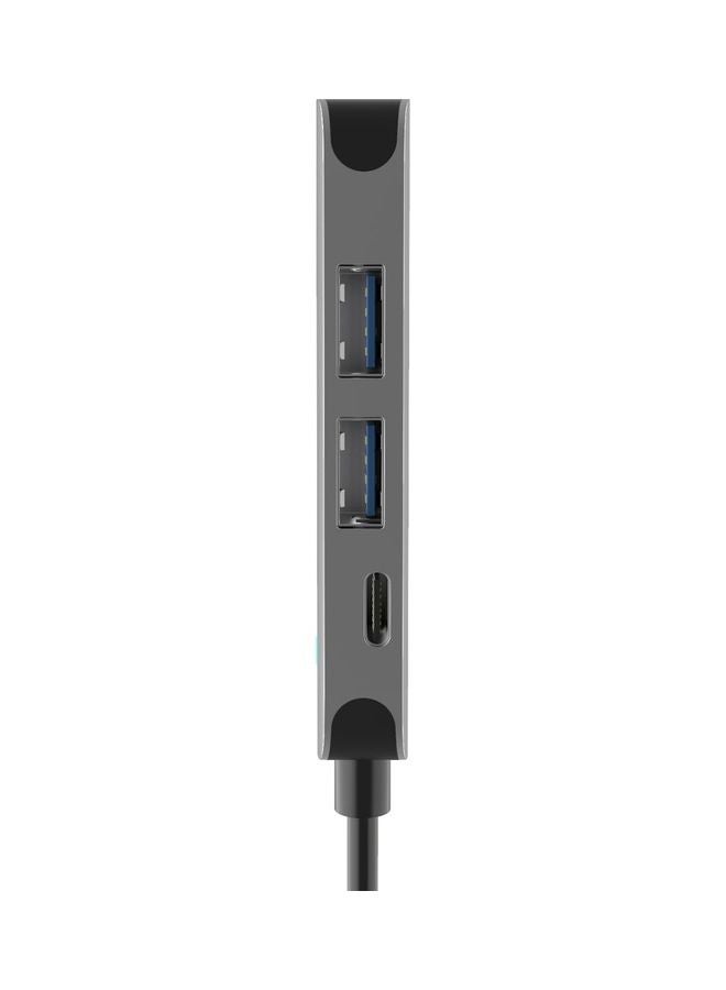 محول بمنفذ USB C نوع C مع منفذ HDMI بدقة 4K رمادي