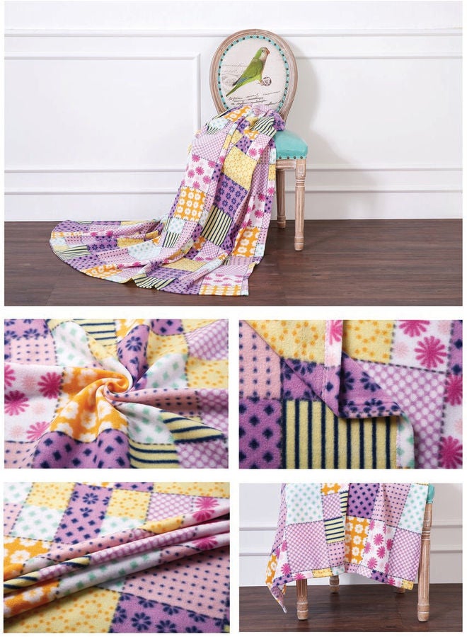 Decorative Fleece Blanket fabric Multicolour 176 X 147cm