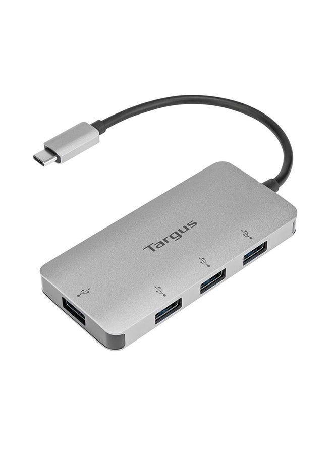 Targus - USB-C To 4-Port USB-A Hub Space Grey - Image 1
