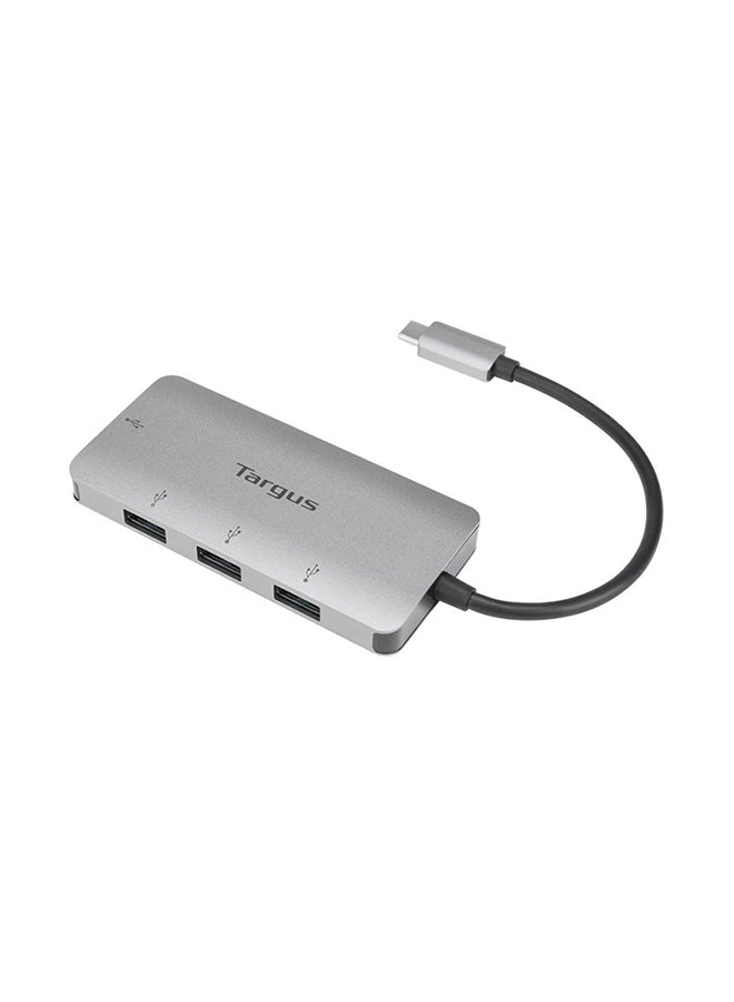 Targus - USB-C To 4-Port USB-A Hub Space Grey - Image 1