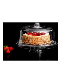 Royalford Multi-Functional Cake Stand Clear 31cm  - Image 1