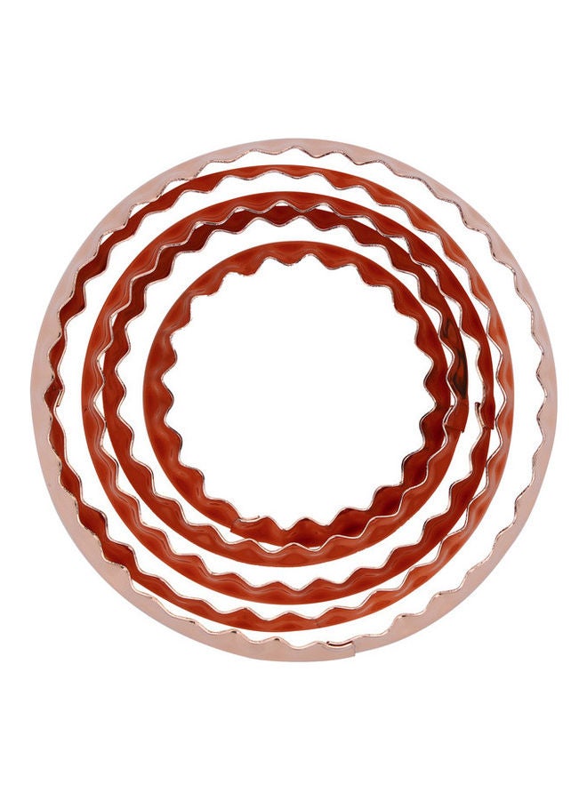 Royalford 5-Piece Round Shaped Cookie Cutter Set Pink  - Image 2