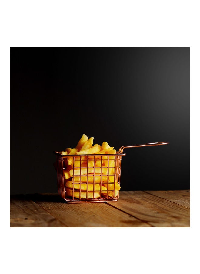 Iron Fried Basket Red 10x10x7.5cm