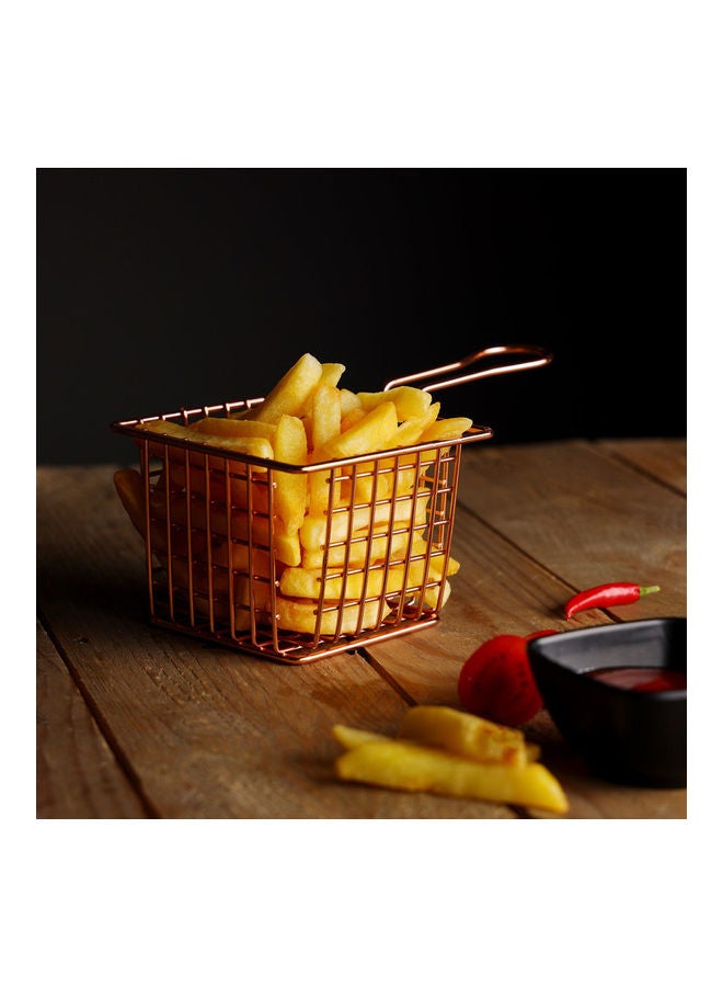 Iron Fried Basket Red 10x10x7.5cm