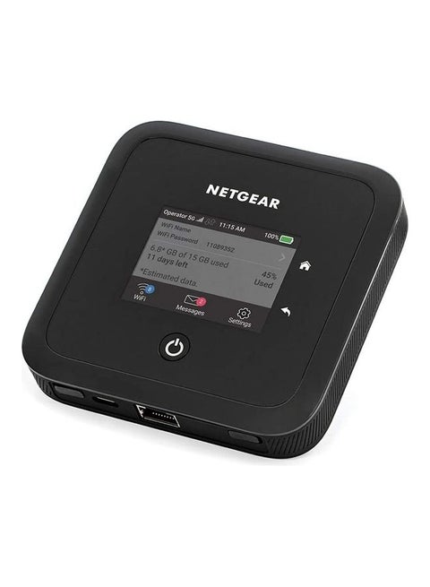 Nighthawk M5 5G Mobile Hotspot with WiFi 6 (MR5200) Ultrafast 5G Wireless Hotspot Router | Works Best with AT&T and T-Mobile | Connects Up to 32 Devices | Secure Wireless Network Anywhere Black