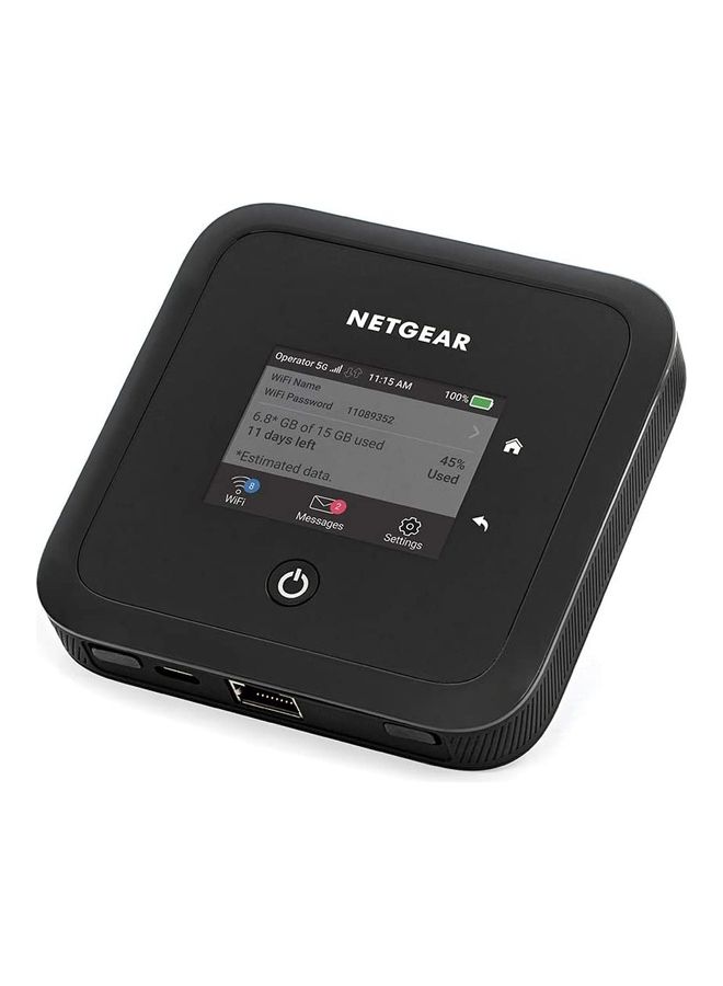 Nighthawk M5 5G Mobile Hotspot with WiFi 6 (MR5200) Ultrafast 5G Wireless Hotspot Router | Works Best with AT&T and T-Mobile | Connects Up to 32 Devices | Secure Wireless Network Anywhere Black