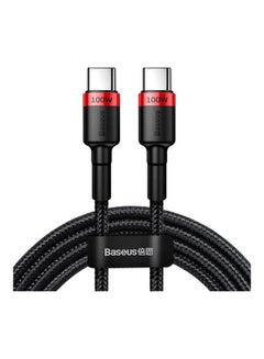 بيسوس Cafule Pd2.0 100W Flash Charging Usb For Type-C Cable (20V 5A)2M Red-Black  - Image 1