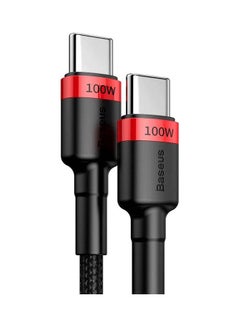 بيسوس Cafule Pd2.0 100W Flash Charging Usb For Type-C Cable (20V 5A)2M Red-Black  - Image 2