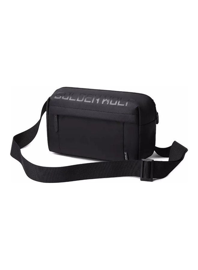 Golden Wolf - Casual Shoulder Chest Anti-Theft Waterproof Hand Crossbags Black - Image 1