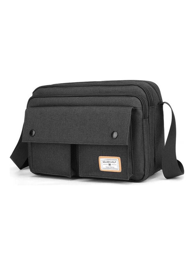Golden Wolf - 9.7-Inch Casual Shoulder Bags Waterproof Crossbags Black - Image 1