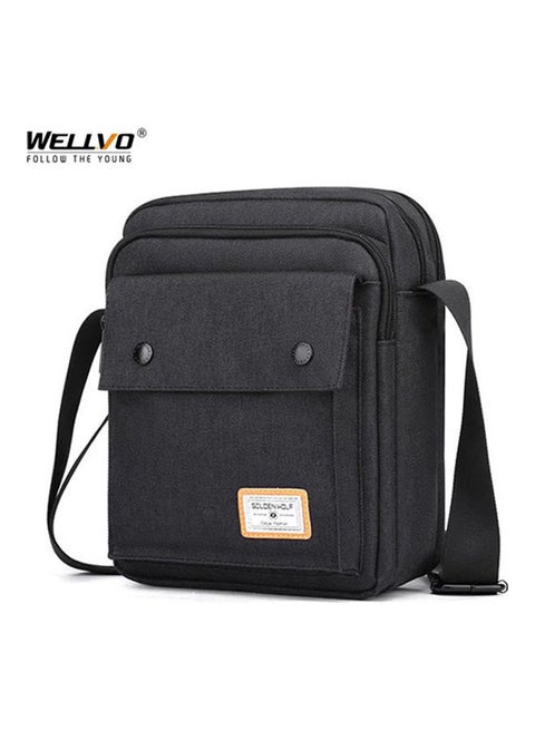 9.7-Inch Casual Shoulder Bags Waterproof Crossbags Black