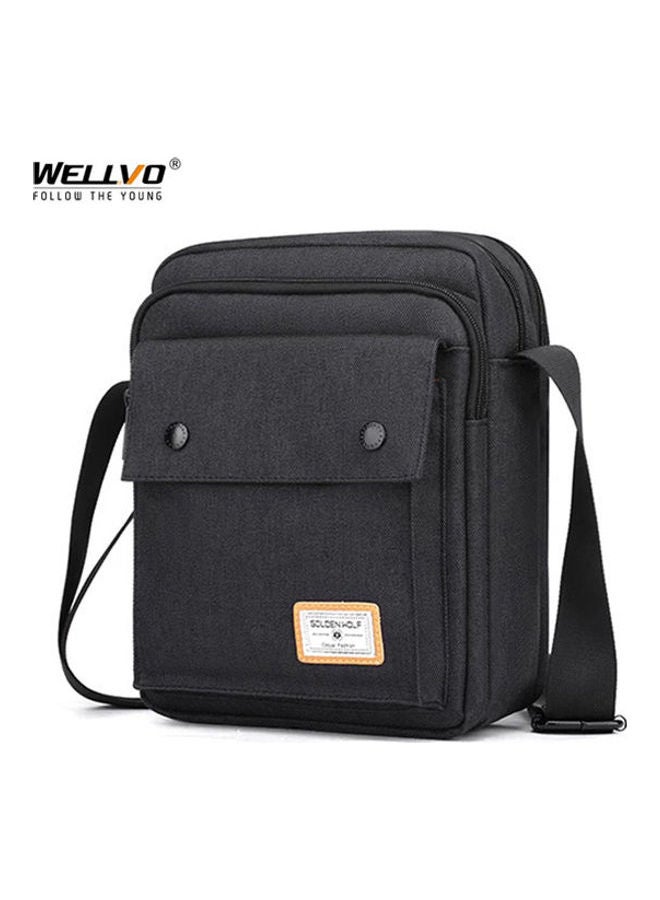 Golden Wolf 9.7-Inch Casual Shoulder Bags Waterproof Crossbags Black  - Image 1