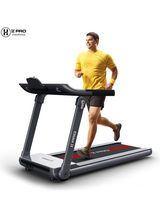 H PRO - H PRO HM-796 Portable Smart Treadmill| 4 HP Peak Foldable Motorized Walking & Running Machine For Home Use| With Easy Assembly & LED Screen 150x65x110cm - Image 1