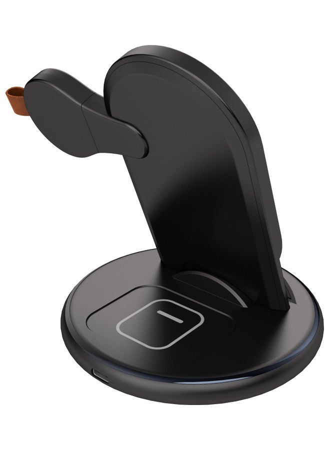 GULFLINK 3-In-1 Wireless Charging Station For Apple Watch/AirPods Pro/Smartphone Black - Image 4