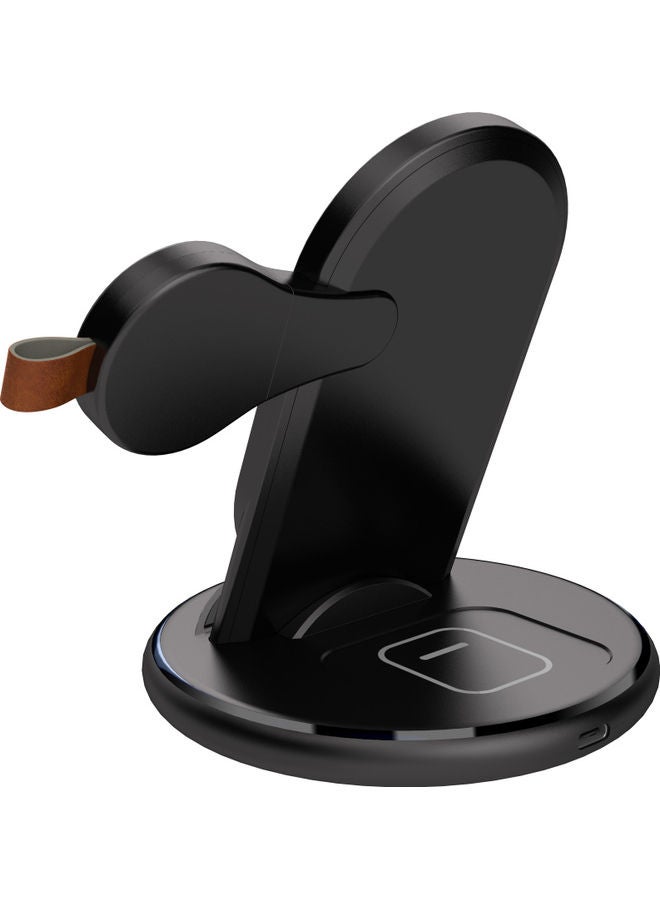 GULFLINK 3-In-1 Wireless Charging Station For Apple Watch/AirPods Pro/Smartphone Black - Image 5