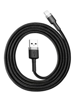بيسوس كابل USB كافول بقوة 2.4 أمبير بطول 1 متر لهاتف آيفون رمادي-أسود  - Image 1