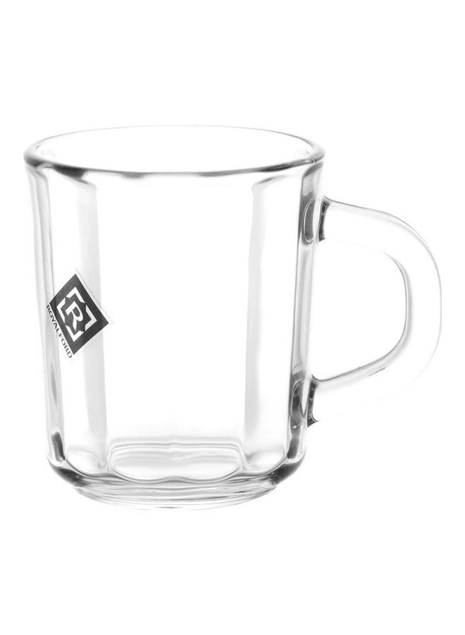 Royalford - 3Pieces Glass Mug Set 235Ml 8Oz Lead Free Glass Sturdy And Classic Design Crystal Clear Construction Dishwasher Safe 29.5X9X9 Cm Clear 235ml - Image 1