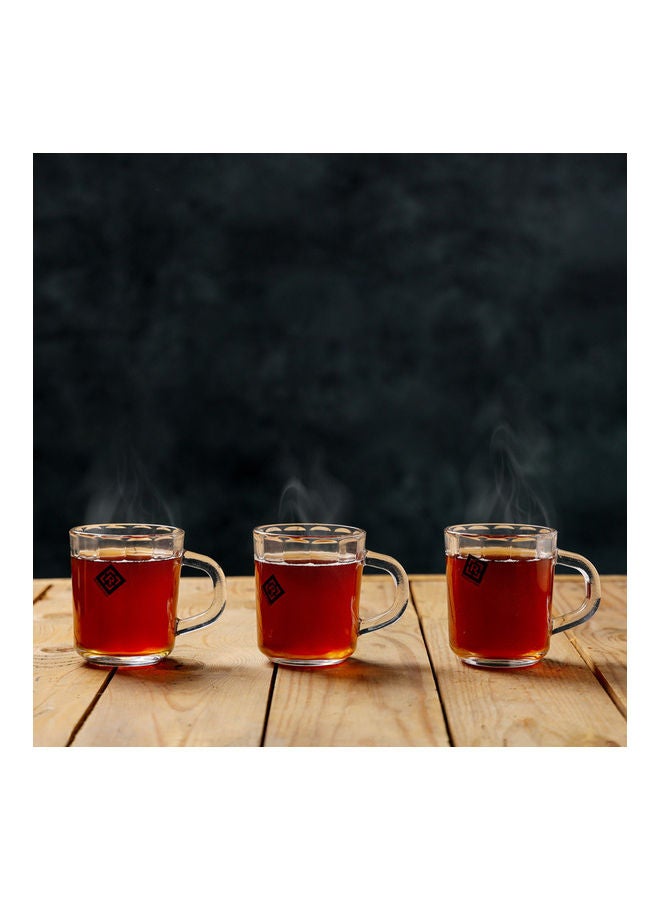 Royalford - 3Pieces Glass Mug Set 235Ml 8Oz Lead Free Glass Sturdy And Classic Design Crystal Clear Construction Dishwasher Safe 29.5X9X9 Cm Clear 235ml - Image 1
