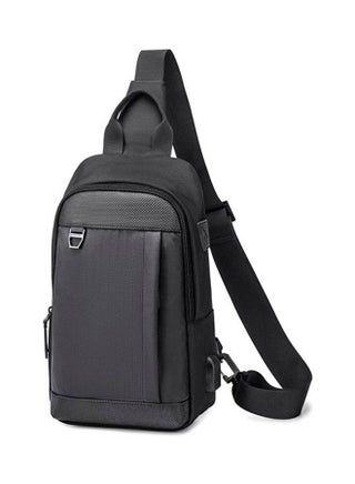 Crossbody Chest One Shoulder Waterproof Backpack Bag With Usb Black - v1640183186/N52225969A_1