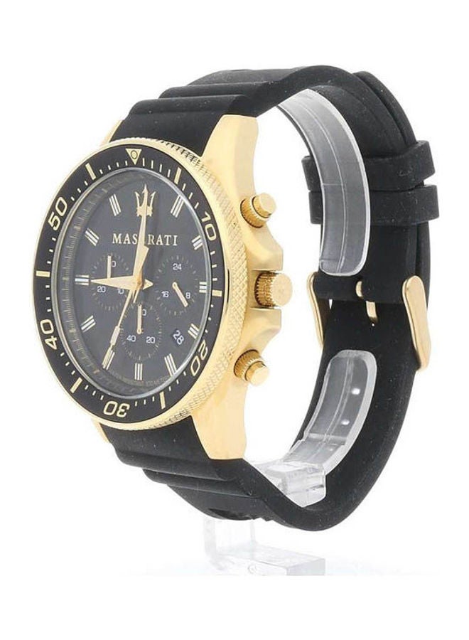 مازيراتي ساعة يد بعقارب بسوار من السيليكون وإبزيم دائري طراز R8871640001 للرجال - Image 2