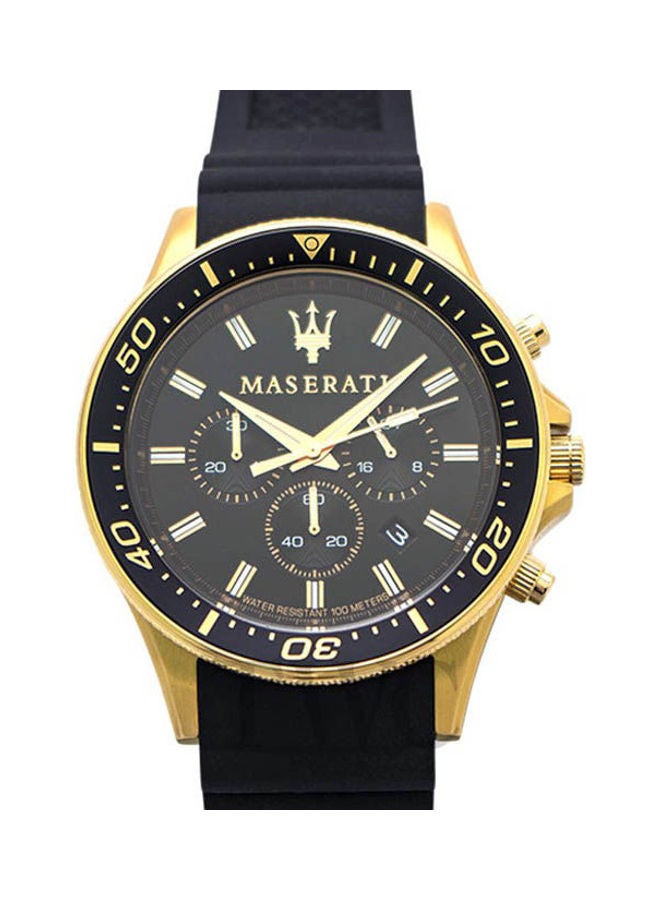 مازيراتي ساعة يد بعقارب بسوار من السيليكون وإبزيم دائري طراز R8871640001 للرجال - Image 3