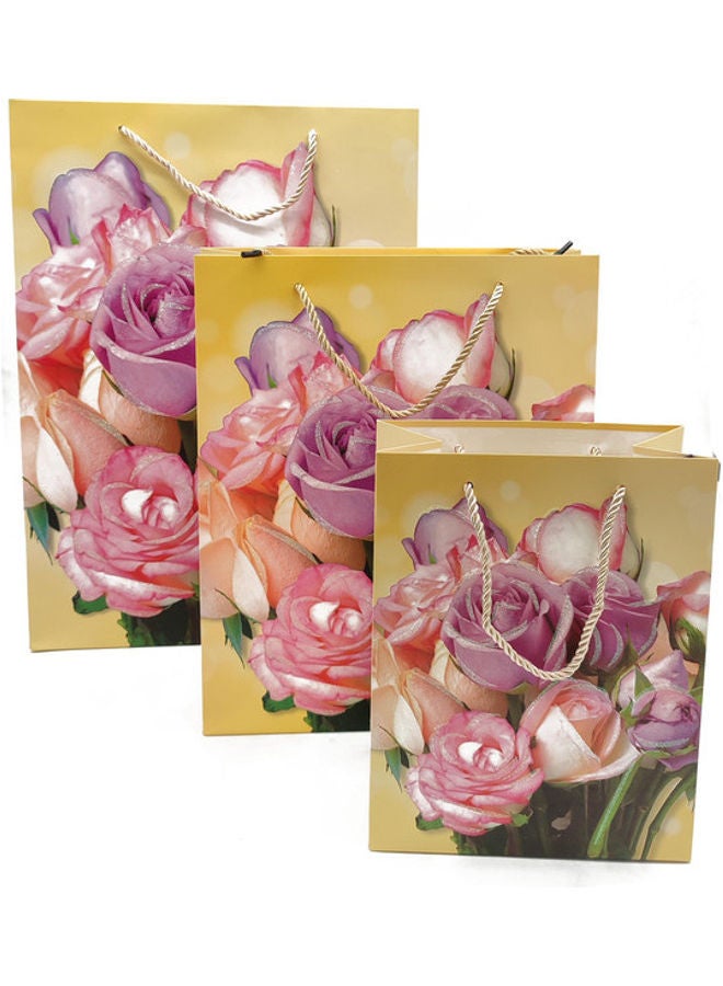 أكياس هدايا ورقية بأحجام مختلفة من 3 قطع متعدد الألوان - Image 1