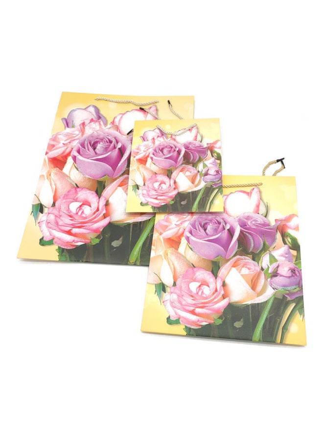 أكياس هدايا ورقية بأحجام مختلفة من 3 قطع متعدد الألوان - Image 2