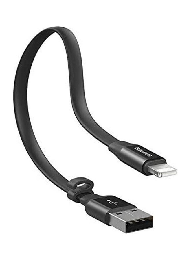 Baseus Short iPhone Charging Cable, 23cm USB to Lightning Cable Flat iPhone Charger Short Cord for Apple iPhone 14 13 12 11 Pro Max Mini 10 8 7 Plus XR XS MAX SE, AirPods Black - Image 2