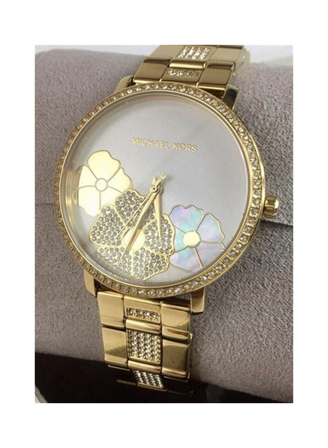 Michael Kors Women's Analog Stainless Steel Clasp Round Wrist Watch Mk3864 - Image 2