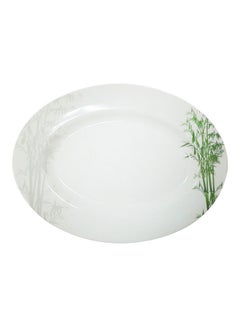 Royalford Versatile Lightweight Melamine Ware Oval Tray White 12inch  - Image 1